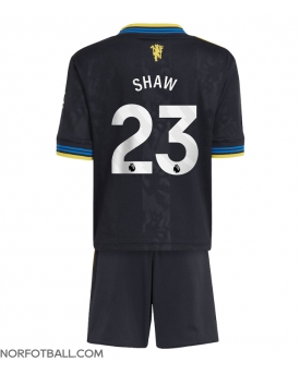 Billige Fotballdrakt Manchester United Luke Shaw #23 Replika Tredjedraktsett Barn 2025-26 Kortermet (med bukser)